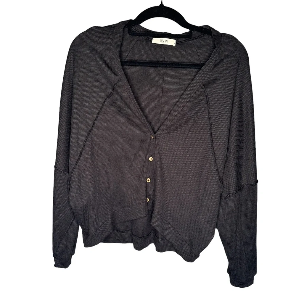 Jade by Jane Black Button Cardigan